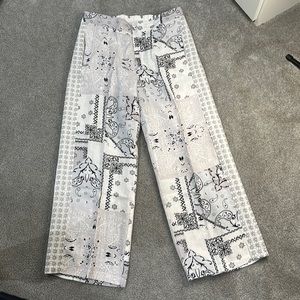 Patchwork Print Pants